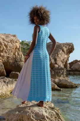 Ažūrinė paplūdimio suknelė Aveilė (mėlyna)