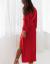 Raudona ilga suknelė Leidi