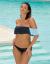 Eleina Off-the-Shoulder Bikini (Black/Light Blue)