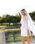 Bonita Tulle-Sleeved Robe (White)